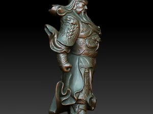 hd scan buddha guan gong 10 statue - ready print 3D Print Model