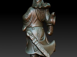 hd scan buddha guan gong 10 statue - ready print 3D-printmodel