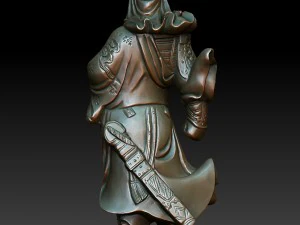 hd scan buddha guan gong 10 statue - ready print 3D Print Model