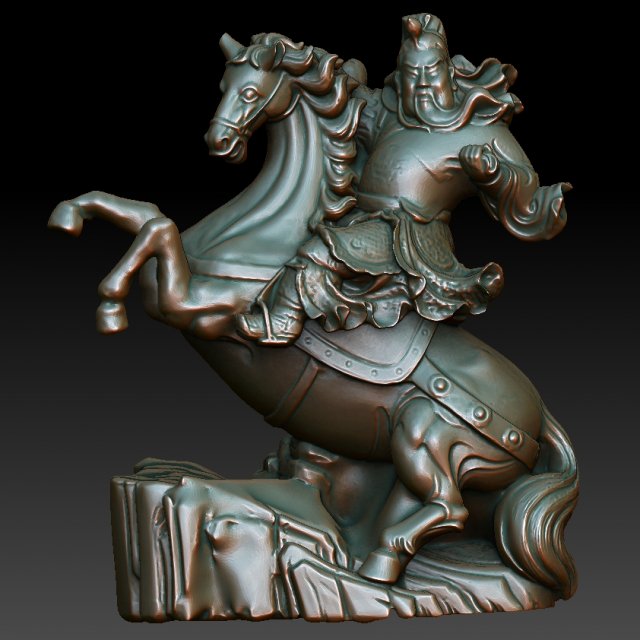hd scan buddha guan gong 11 statue - ready print 3D Baskı Modeli .c4d .max .obj .3ds .fbx .stl .blend 
