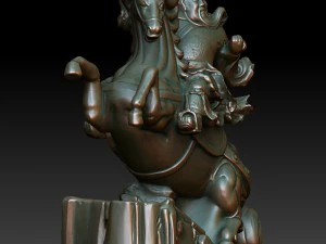hd scan buddha guan gong 11 statue - ready print 3D Print Model