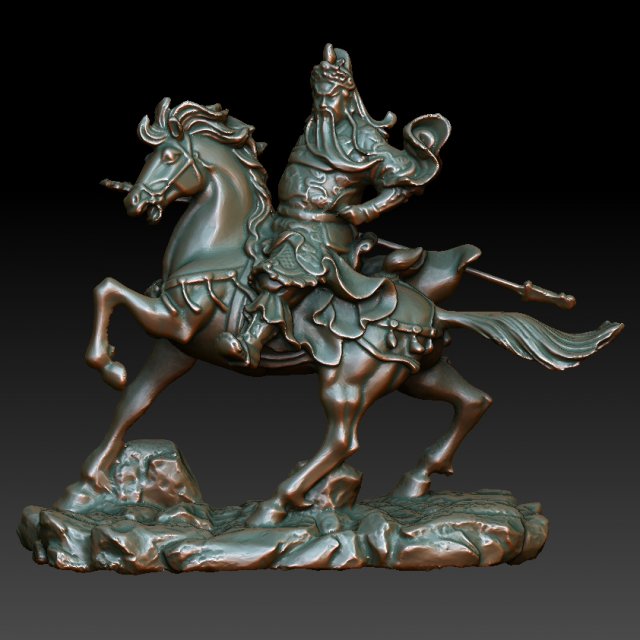 hd scan buddha guan gong 12 statue - ready print 3D 打印模型 .c4d .max .obj .3ds .fbx .stl .blend 