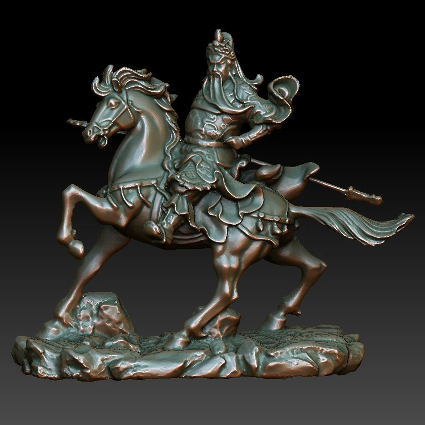 hd scan buddha guan gong 12 statue - ready print 3D Print Model .c4d .max .obj .3ds .fbx .stl .blend 