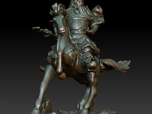 hd scan buddha guan gong 12 statue - ready print 3D Print Model