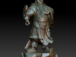 hd scan buddha guan gong 13 statue - ready print 3D Print Model