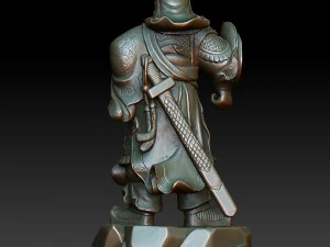 hd scan buddha guan gong 13 statue - ready print 3D Print Model