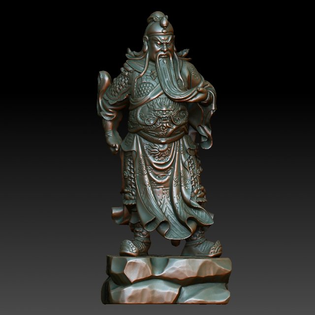 hd scan buddha guan gong 14 statue - ready print 3D Baskı Modeli .c4d .max .obj .3ds .fbx .stl .blend 