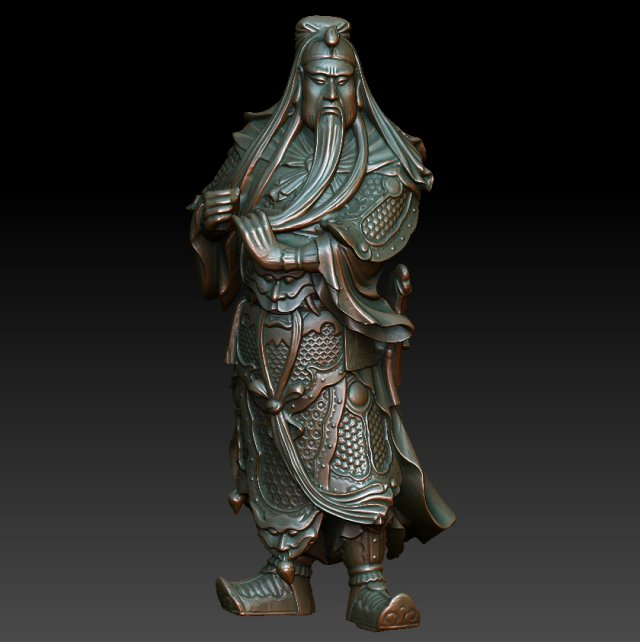 hd scan guan gong 16 statue - ready print 3D Print Model .c4d .max .obj .3ds .fbx .stl .blend 