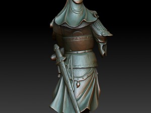 hd scan guan gong 16 statue - ready print 3D Print Model