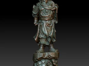 skan HD statuetki Guan Gong 15 - gotowy wydruk Model do druku 3D