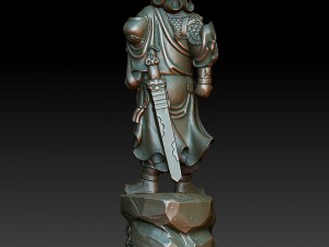 hd scan guan gong 15 statue - ready print 3D Print Model
