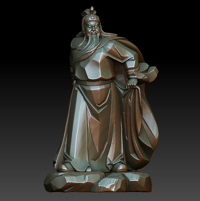 hd scan guan gong 17 statue - ready print 3D Принт Модель .c4d .max .obj .3ds .fbx .stl .blend 