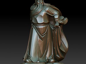 hd scan guan gong 17 statue - ready print 3D Принт Модель