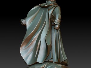 hd scan guan gong 17 statue - ready print 3D Принт Модель