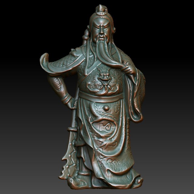 hd scan guan gong 18 statue - ready print 3D 打印模型 .c4d .max .obj .3ds .fbx .stl .blend 