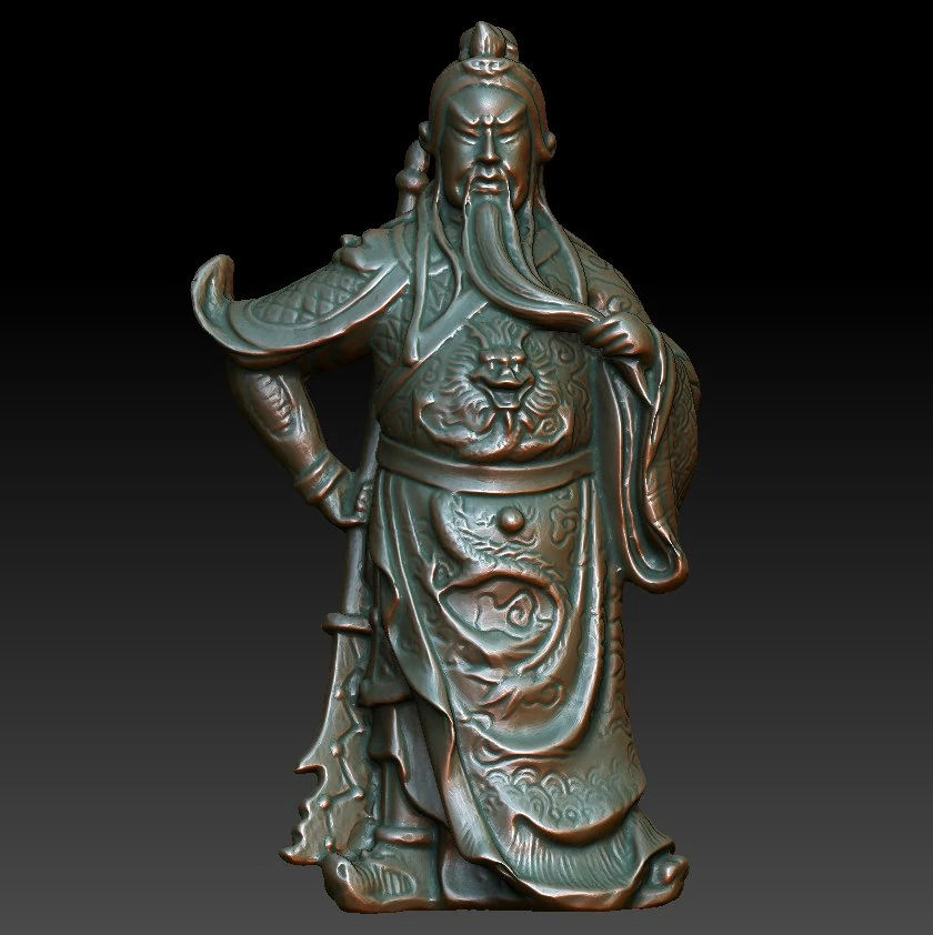 hd scan guan gong 18 statue - ready print 3D Print Model .c4d .max .obj .3ds .fbx .stl .blend 