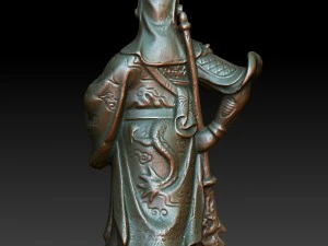 hd scan guan gong 18 statue - ready print 3D Print Model