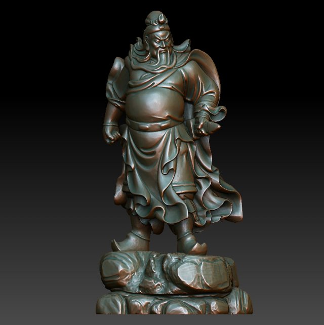 hd scan guan gong 19 statue - ready print 3D Print Model .c4d .max .obj .3ds .fbx .stl .blend 