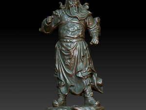 hd scan guan gong 20 statue - ready print 3D 프린트 모델