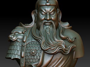 hd scan guan gong 21 statue - ready print 3D प्रिंट मॉडल