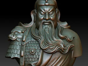 hd scan guan gong 21 statue - ready print 3D Print Model