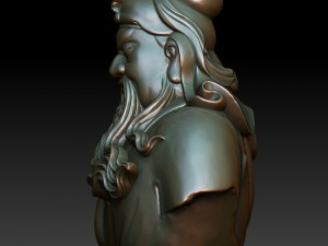 hd scan guan gong 21 statue - ready print 3D 프린트 모델