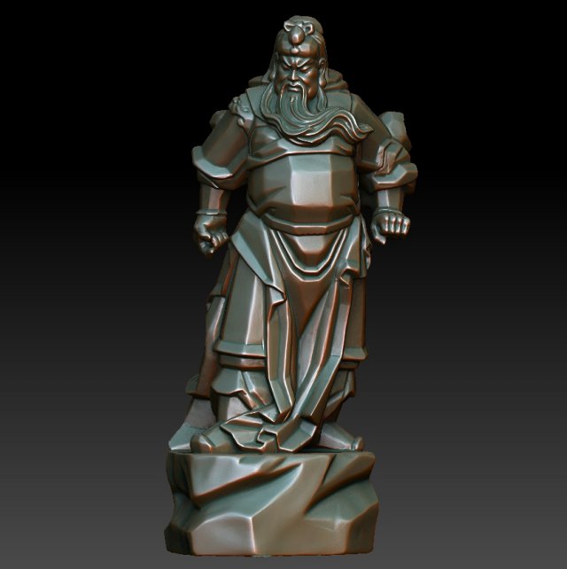 hd scan guan gong 23 statue - ready print 3D Baskı Modeli .c4d .max .obj .3ds .fbx .stl .blend 