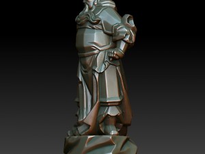 hd scan guan gong 23 statue - ready print 3D Baskı Modeli