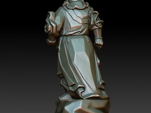 hd scan guan gong 23 statue - ready print 3D Baskı Modeli