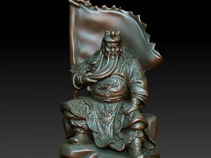 hd scan guan gong 25 statue - ready print 3D Print Model