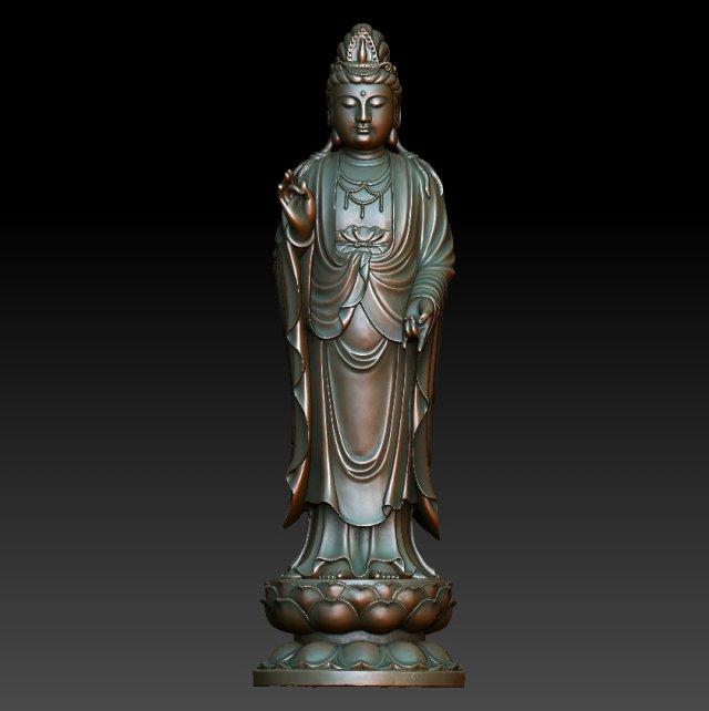 hd scan buddha 26 statue - ready print Model Cetak 3D .c4d .max .obj .3ds .fbx .stl .blend 
