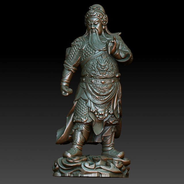 hd scan guan gong 28 statue - ready print Modelo de impresión 3D .c4d .max .obj .3ds .fbx .stl .blend 