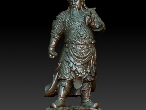 hd scan guan gong 28 statue - ready print Model do druku 3D