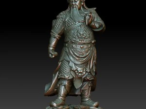 hd scan guan gong 28 statue - ready print 3D Print Model
