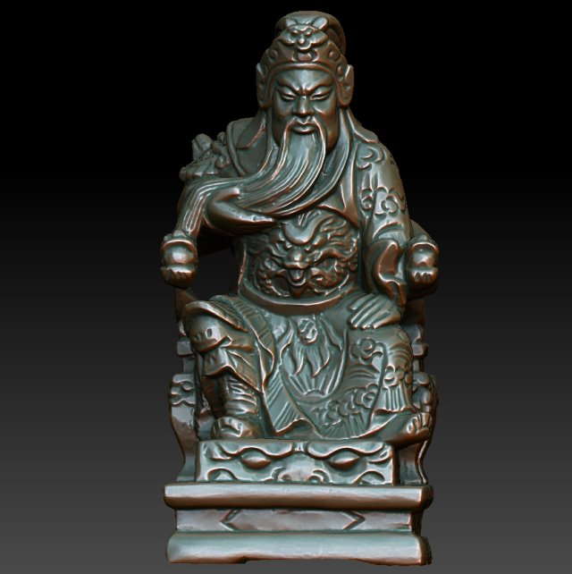 hd scan guan gong 29 statue - ready print 3D 打印模型 .c4d .max .obj .3ds .fbx .stl .blend 