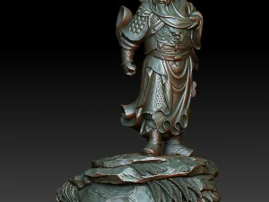 hd scan guan gong 30 statue - ready print 3D Print Model