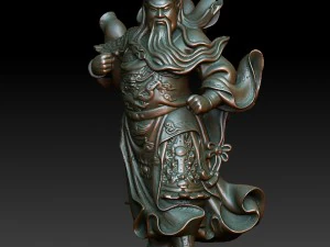 hd scan guan gong 31 statue - ready print 3D Print Model