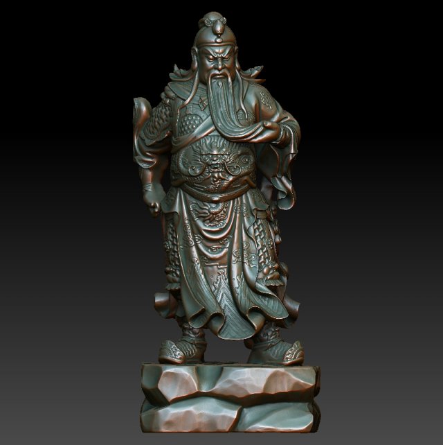 hd scan guan gong 32 statue - ready print 3D-printmodel .c4d .max .obj .3ds .fbx .stl .blend 