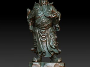 hd scan guan gong 32 statue - ready print 3D Print Model