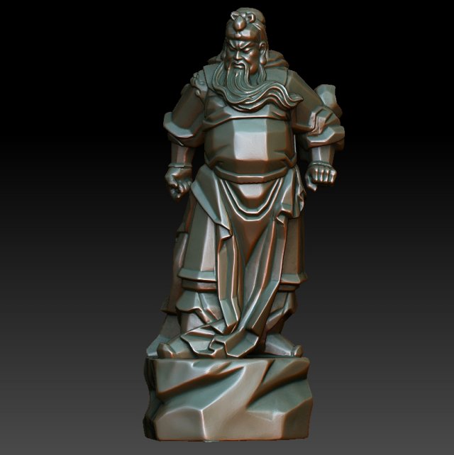 hd scan guan gong 33 statue - ready print Modelo de Impressão 3D .c4d .max .obj .3ds .fbx .stl .blend 