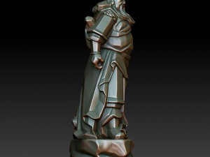 hd scan guan gong 33 statue - ready print Modelo de Impressão 3D