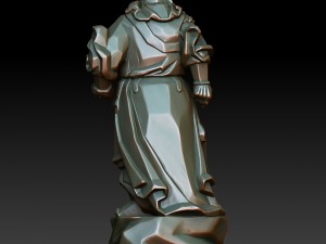 hd scan guan gong 33 statue - ready print Modelo de Impressão 3D
