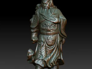 hd scan guan gong 35 statue - ready print 3D Print Model