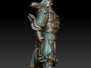 hd scan guan gong 35 statue - ready print 3D 프린트 모델