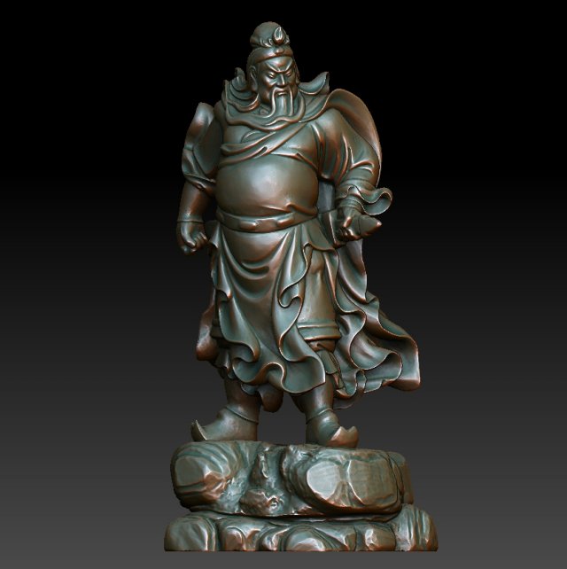 hd scan guan gong 37 statue - ready print 3D Print Model .c4d .max .obj .3ds .fbx .stl .blend 