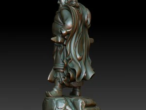 hd scan guan gong 37 statue - ready print 3D Print Model