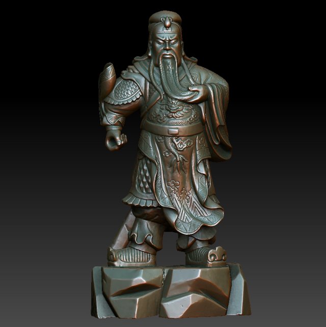 hd scan guan gong 38 statue - ready print Model Cetak 3D .c4d .max .obj .3ds .fbx .stl .blend 