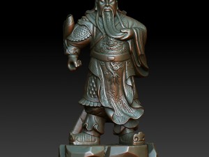 hd scan guan gong 38 statue - ready print 3D 프린트 모델