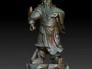 hd scan guan gong 38 statue - ready print 3D Print Model