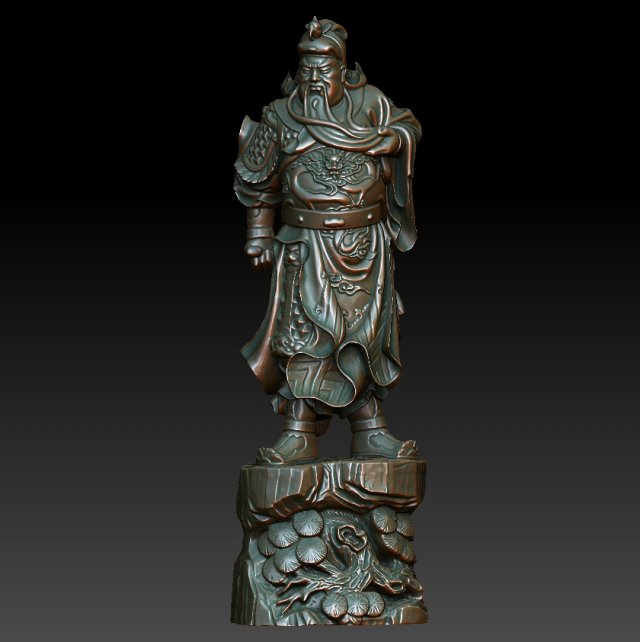 hd scan guan gong 39 statue - ready print 3D Print Model .c4d .max .obj .3ds .fbx .stl .blend 